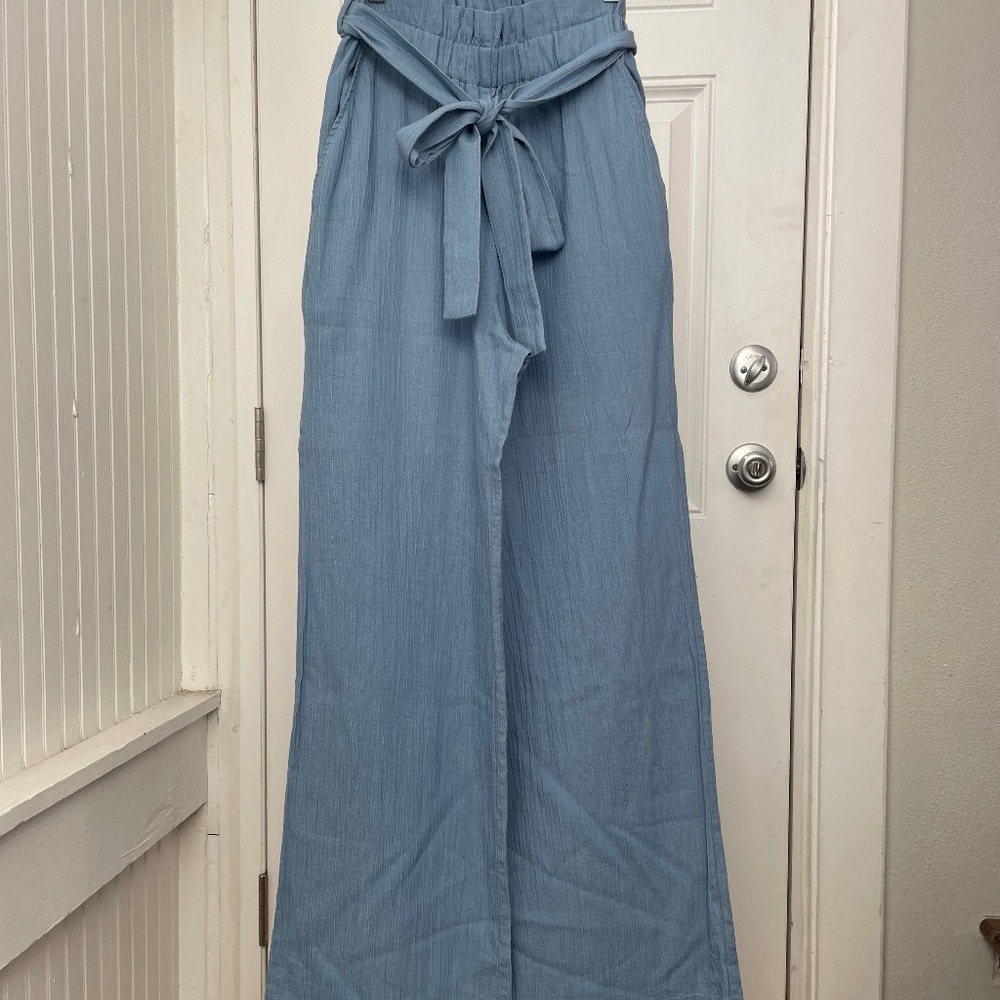 BCBGeneration Wide Leg Crinkled Pants